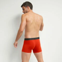 Boxer Homme En Coton Modal Orange à Ceinture Noire Dim Classic -Offres DIM Boutique D0CI8C1 AI4 02