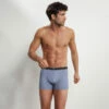 Boxer Homme En Coton Modal Côtelé Bleu Outremer Dim Elegant -Offres DIM Boutique D0CI9C1 53Z 01