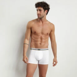 Boxer Homme En Coton Modal Ceinture Rayée Blanc Dim Smart -Offres DIM Boutique D0CIAC1 0HY 01 1