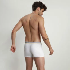 Boxer Homme En Coton Modal Ceinture Rayée Blanc Dim Smart -Offres DIM Boutique D0CIAC1 0HY 02