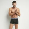 Boxer Homme En Coton Modal à Ceinture Rayée Noir Dim Smart