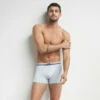 Boxer Homme En Coton Modal à Ceinture Rayée Bleu Dragée Dim Smart
