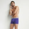 Boxer Homme En Coton Modal à Ceinture Rayée Violet Dim Smart