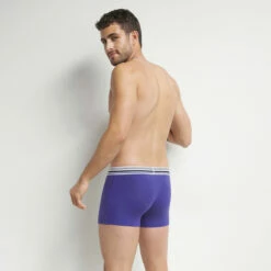 Boxer Homme En Coton Modal à Ceinture Rayée Violet Dim Smart -Offres DIM Boutique D0CIAC1 APS 02