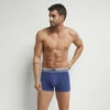 Boxer Homme En Coton Modal à Ceinture Rayée Bleu Iris Dim Smart