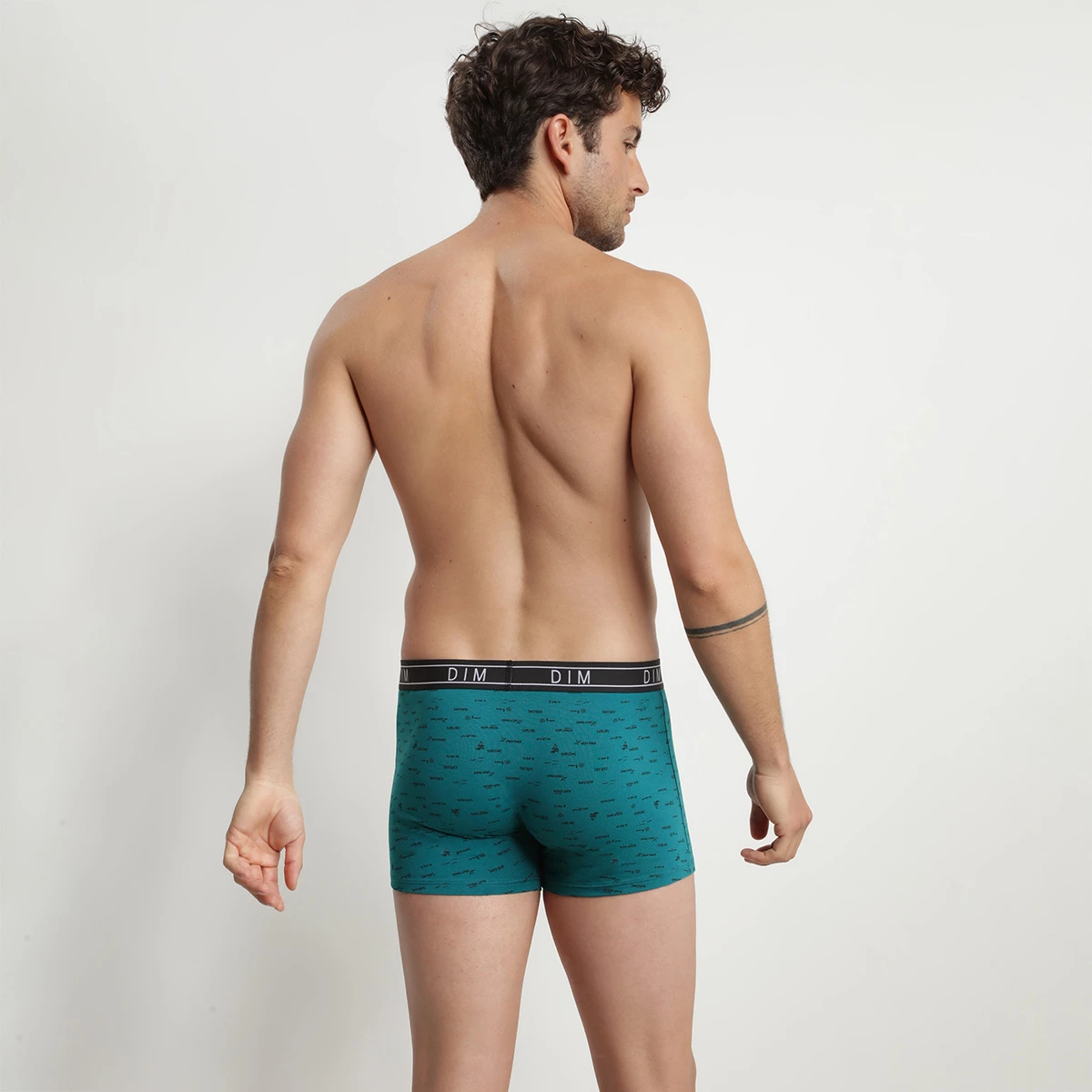 Boxer Homme En Coton Stretch à Motifs Mantras Vert Prusse Dim Fancy 5 Boxer Homme En Coton Stretch à Motifs Mantras Vert Prusse Dim Fancy – Image 3