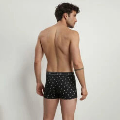Boxer Homme En Coton Stretch à Motif Cachemire Noir Dim Fancy -Offres DIM Boutique D0CIBC1 AJB 02