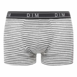 Boxer Homme En Coton Stretch Gris à Rayures Noires Dim Fancy -Offres DIM Boutique D0CIBC1 AJC 03