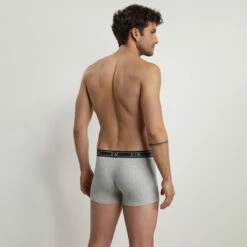 Boxer Homme En Coton Stretch à Message Optimiste Gris Dim Fancy -Offres DIM Boutique D0CIBC1 AMR 02