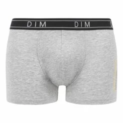 Boxer Homme En Coton Stretch à Message Optimiste Gris Dim Fancy -Offres DIM Boutique D0CIBC1 AMR 03