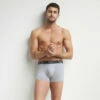 Boxer Homme En Coton Stretch Imprimé Végétal Gris Dim Fancy -Offres DIM Boutique D0CIBC1 APT 01