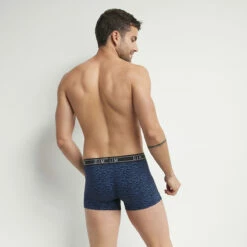 Boxer Homme En Coton Stretch Imprimé Ondulations Marine Dim Fancy -Offres DIM Boutique D0CIBC1 APW 02
