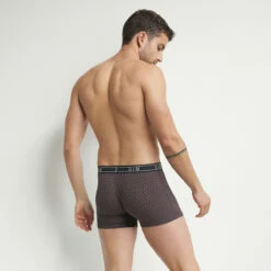 Boxer Homme En Coton Stretch à Imprimé Tartan Marine Dim Fancy -Offres DIM Boutique D0CIBC1 AR6 02