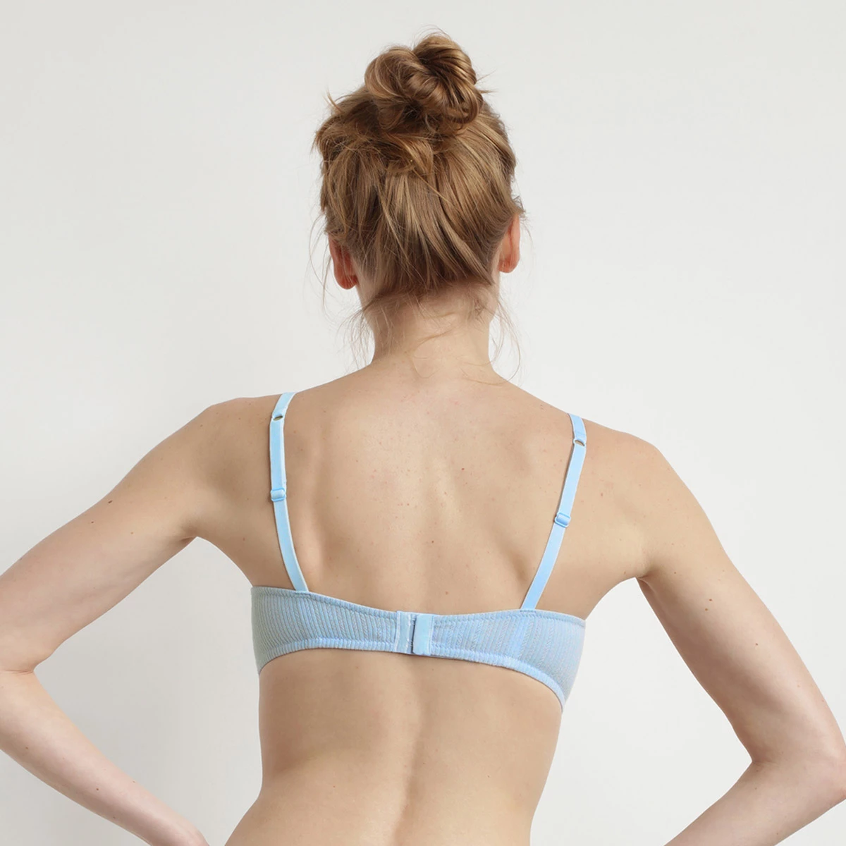 Soutien-gorge Sans Armatures Maille Et Dentelle Bleu Dragée Coton Lace 5 Soutien-gorge Sans Armatures Maille Et Dentelle Bleu Dragée Coton Lace – Image 3