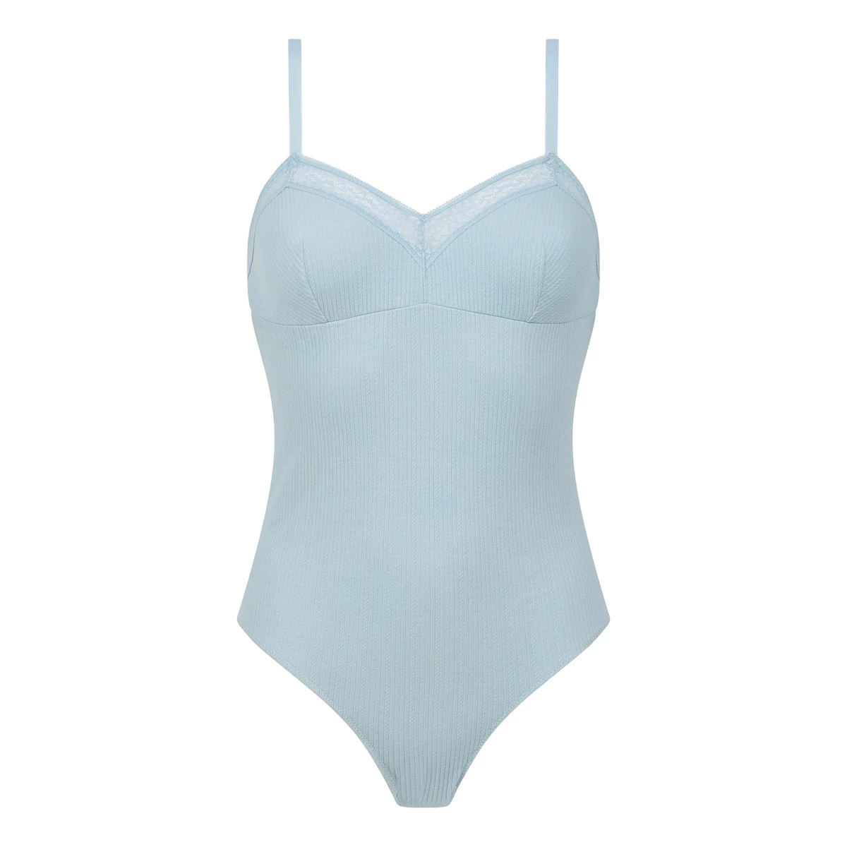 Body Femme En Coton Côtelé Et Bord Dentelle Bleu Dragée Coton Lace 6 Body Femme En Coton Côtelé Et Bord Dentelle Bleu Dragée Coton Lace – Image 4