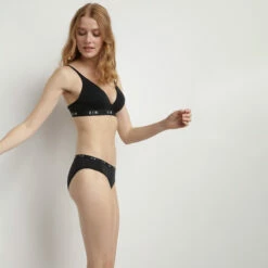 Slip Femme En Coton Modal Noir DIM Originals -Offres DIM Boutique D0CIIC1 0HZ 03