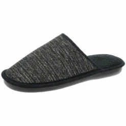 Chaussons Noirs Effet Maille Pour Femme