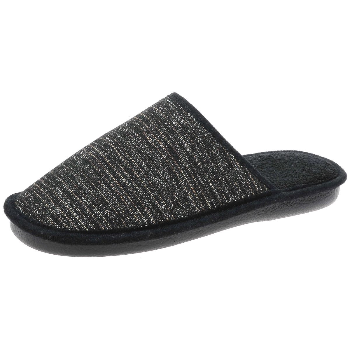 Chaussons Noirs Effet Maille Pour Femme 3 Chaussons Noirs Effet Maille Pour Femme