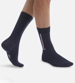 Chaussettes Homme En Coton Bleu à Motif Drapeau Monsieur Dim