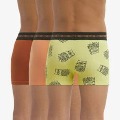 Lot De 3 Boxers Garçon Coton Stretch Motifs Frites Orange EcoDim Mode -Offres DIM Boutique D0CN4C3 AM7 02