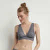 Bralette Sans Armatures En Dentelle Fleurie Bleu Chardon Daily Glam -Offres DIM Boutique D0CN9C1 AMM 01