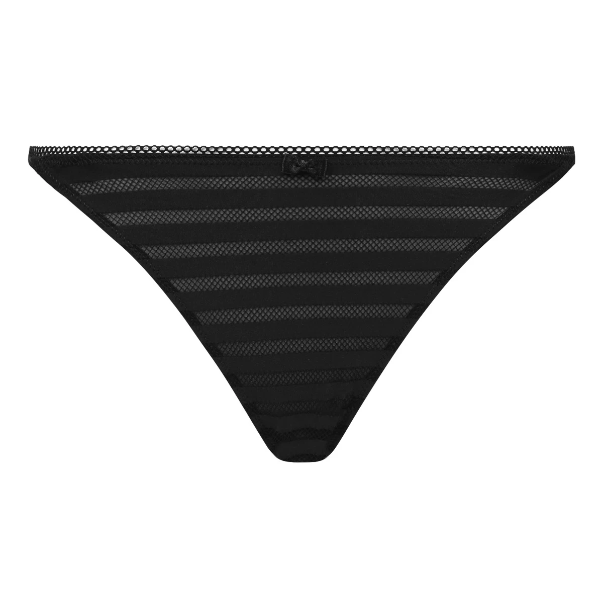 Slip Femme En Mesh Et Microfibre Noir à Rayures Smoking Story 8 Slip Femme En Mesh Et Microfibre Noir à Rayures Smoking Story – Image 6