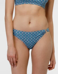 Bas De Maillot De Bain Brésilien En Microfibre, Imprimé Géométrique