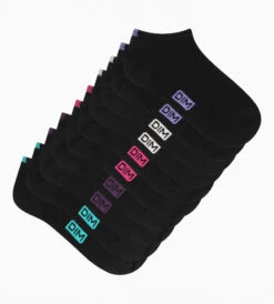 Lot De 5 Paires De Socquettes Femme Noir à Marqueurs Colorés EcoDim -Offres DIM Boutique D0CQQM5 0HZ 02