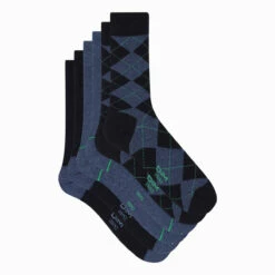 Lot De 3 Paires De Chaussettes Homme Bleu à Carreaux Dim Coton Style -Offres DIM Boutique D0CQUM3 AP8 02