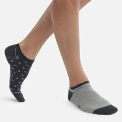 Lot De 2 Paires De Chaussettes Homme Bleu à Triangles Dim Coton Style