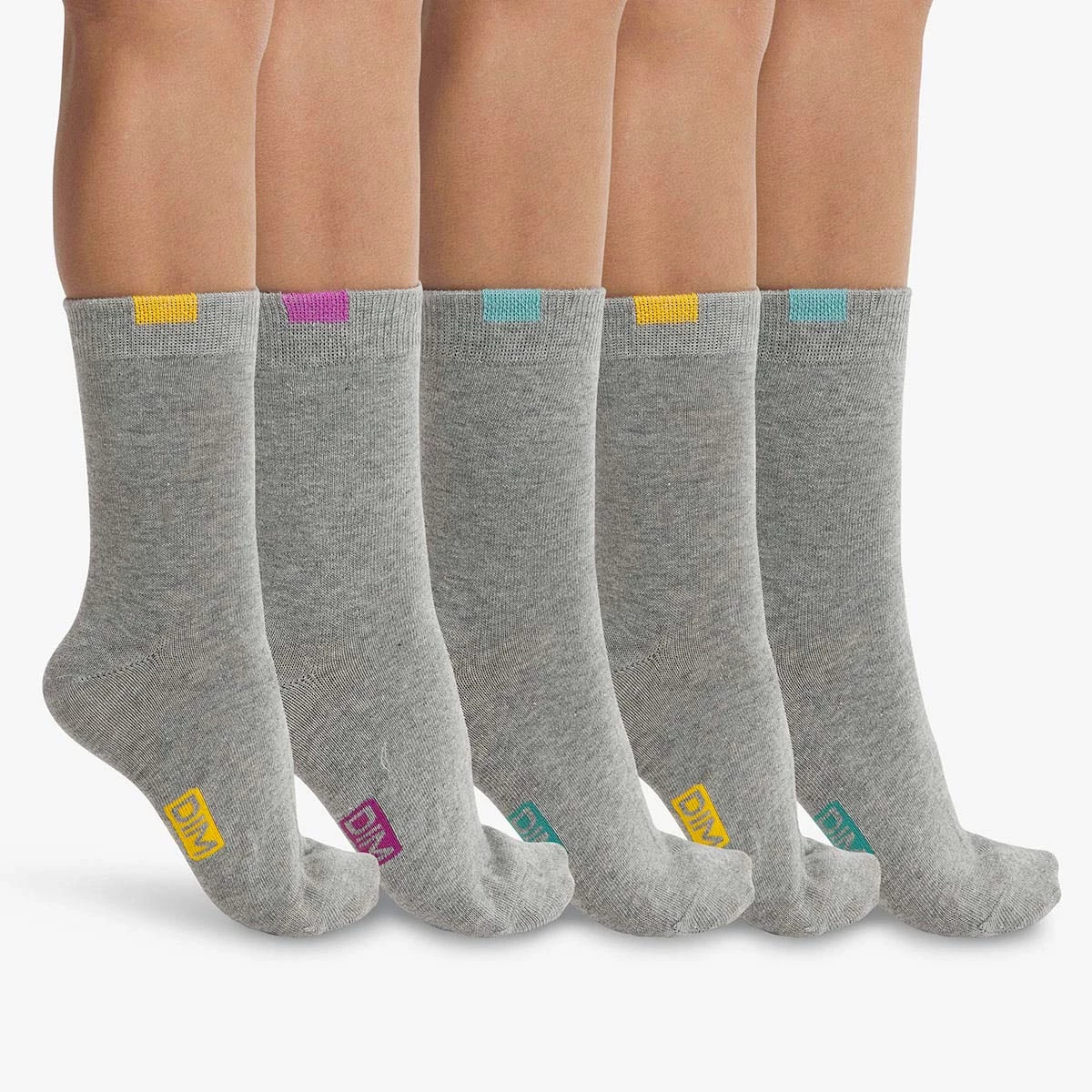 Lot De 5 Paires De Chaussettes Enfant En Coton Gris Clair Écodim 2 Lot De 5 Paires De Chaussettes Enfant En Coton Gris Clair Écodim