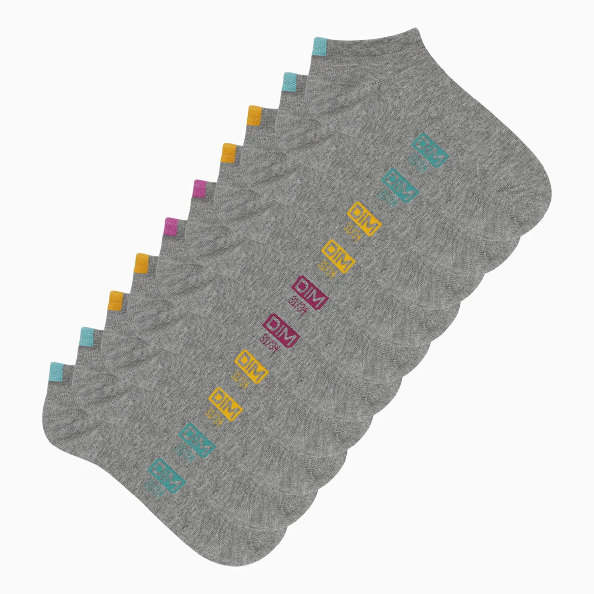 Lot De 5 Paires De Socquettes Enfant En Coton Gris Clair ÉcoDim 5 Lot De 5 Paires De Socquettes Enfant En Coton Gris Clair ÉcoDim – Image 3