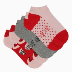 Lot De 3 Paires De Socquettes Enfant Rouge à Coccinelles Coton Style -Offres DIM Boutique D0CR2M3 APB 02