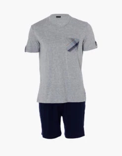 Pyjama Court Pour Homme En Jersey De Coton, Gris Chiné -Offres DIM Boutique D0CSWPS A9B 04