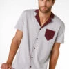 Pyjama Court Pour Homme En 100 % Coton, Gris Et Bordeaux 1 Pyjama Court Pour Homme En 100 % Coton, Gris Et Bordeaux -Offres DIM Boutique D0CSYPS AVO 01