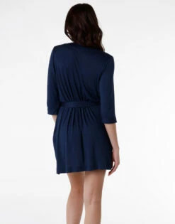Robe De Chambre Pour Femme Avec Manches Trois-quarts En Jersey 100% Modal, Bleu 9 Robe De Chambre Pour Femme Avec Manches Trois-quarts En Jersey 100% Modal, Bleu -Offres DIM Boutique D0CTEP1 2JY 02