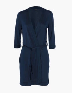 Robe De Chambre Pour Femme Avec Manches Trois-quarts En Jersey 100% Modal, Bleu 11 Robe De Chambre Pour Femme Avec Manches Trois-quarts En Jersey 100% Modal, Bleu -Offres DIM Boutique D0CTEP1 2JY 04