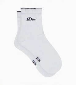 Socquettes Femme En Coton Blanc Signature Dim Brodé Madame Dim -Offres DIM Boutique D0CTTM1 0HY 02