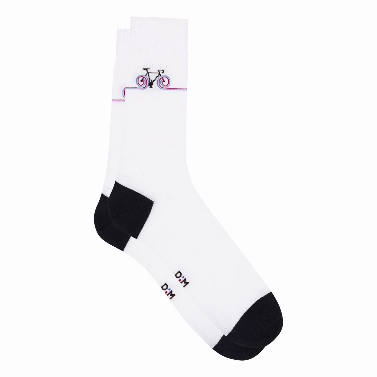 Chaussettes Homme En Coton Blanc à Motif Tour De France Monsieur Dim 5 Chaussettes Homme En Coton Blanc à Motif Tour De France Monsieur Dim – Image 3
