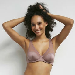 Soutien-gorge Emboitant En Tulle Et Satin Grain De Poivre Glowy Story