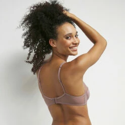 Soutien-gorge Emboitant En Tulle Et Satin Grain De Poivre Glowy Story -Offres DIM Boutique D0CUDC1 APQ 02