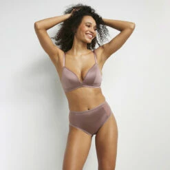 Soutien-gorge Ampliforme Sans Armatures Tulle Satin Poivre Glowy Story -Offres DIM Boutique D0CUEC1 APQ 03