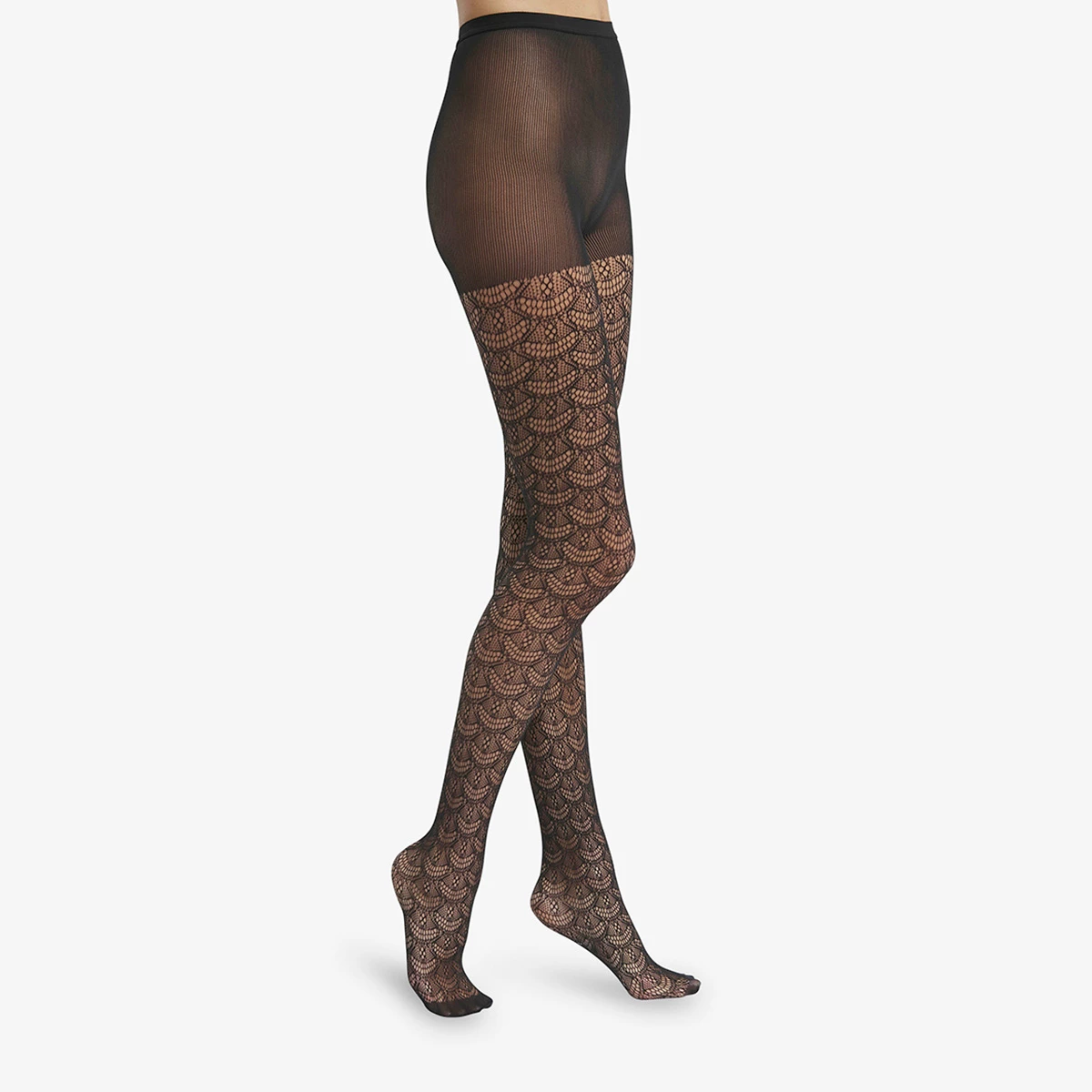 Collant Femme En Crochet Ajouré Noir Au Motif Art Déco Dim Style 3 Collant Femme En Crochet Ajouré Noir Au Motif Art Déco Dim Style
