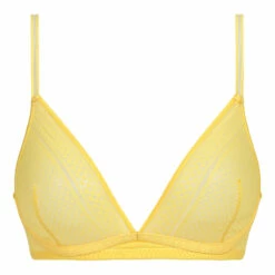 Soutien-gorge Triangle Mousse Amovible En Dentelle Jaune Chic Summer -Offres DIM Boutique D0CZKC1 ARA 05