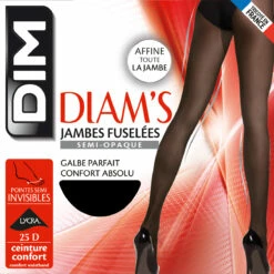 Collant Noir Diam's Jambes Fuselées 25D -Offres DIM Boutique D1142E1 0HZ 06