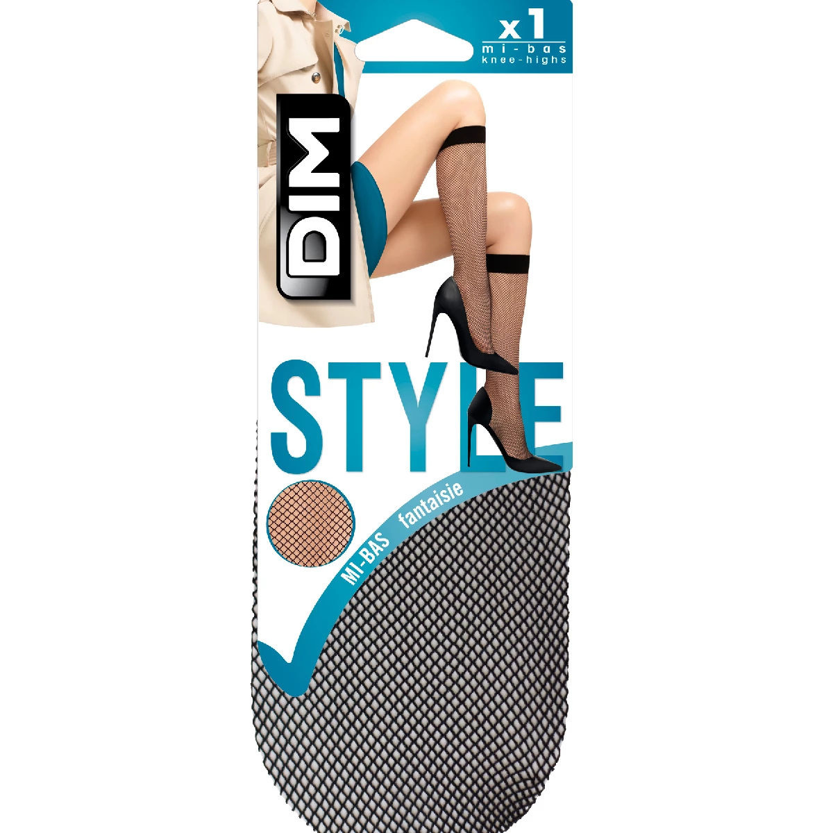 Mi-bas Noir Résille 84D Madame So Dim 3 Mi-bas Noir Résille 84D Madame So Dim