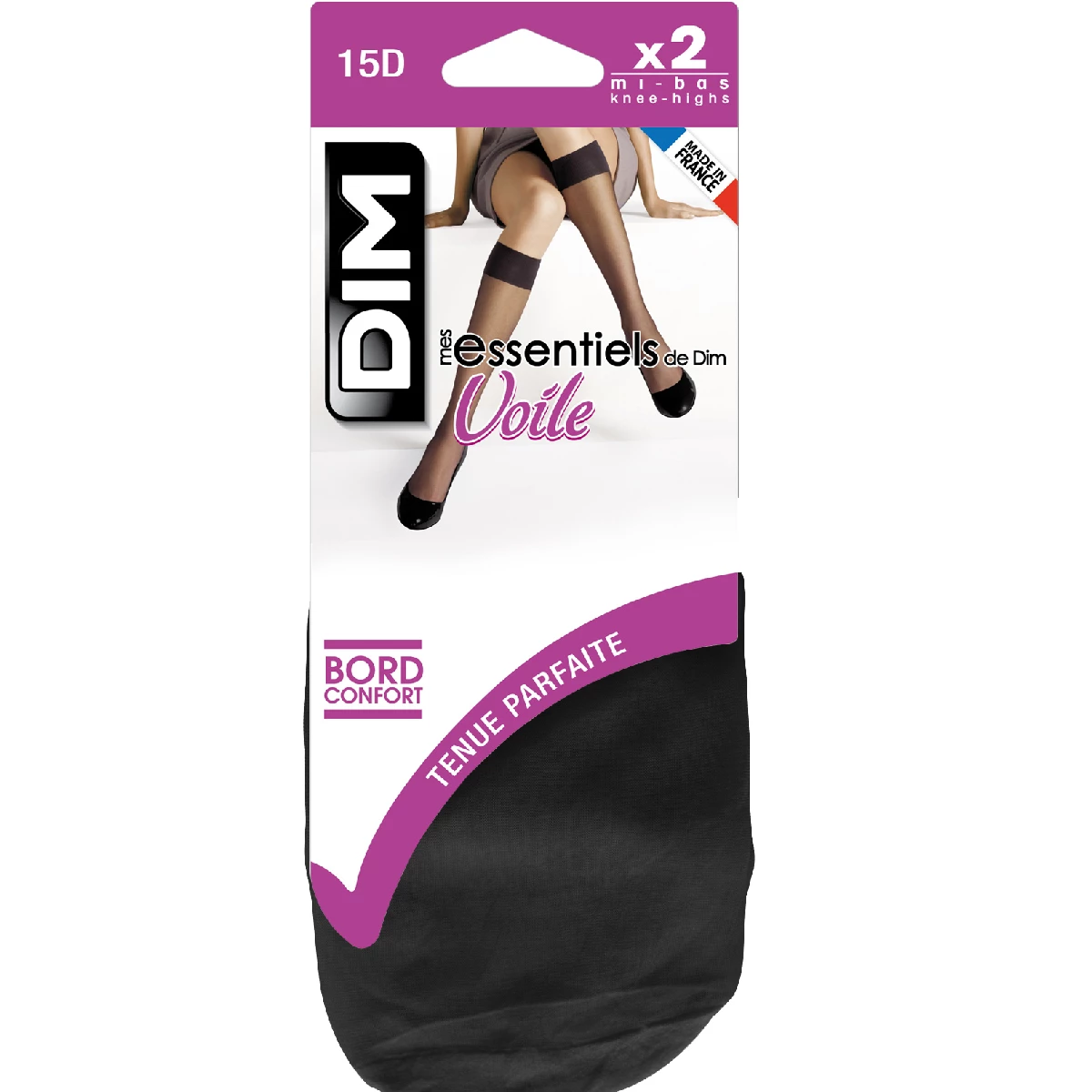 Lot De 2 Mi-bas Voile Noirs Mes Essentiels 15D 5 Lot De 2 Mi-bas Voile Noirs Mes Essentiels 15D – Image 3