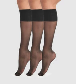 Lot De 3 Mi-bas Transparents Noirs Beauty Resist 20D