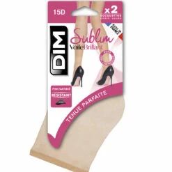 Lot De 2 Socquettes Capri Irisées Sublim 14D -Offres DIM Boutique D2067M2 2M4 06