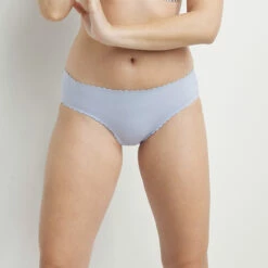Culotte Femme En Microfibre Bleu Lin Body Touch Dim